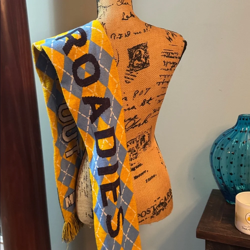 The Nashville Roadies Blue and Yellow Argyle Scarf